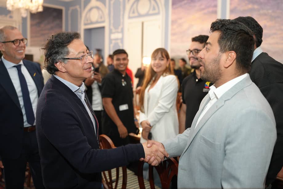 Reunión del presidente Gustavo Petro con influenciadores en la Casa de Nariño el pasado 5 de agosto.