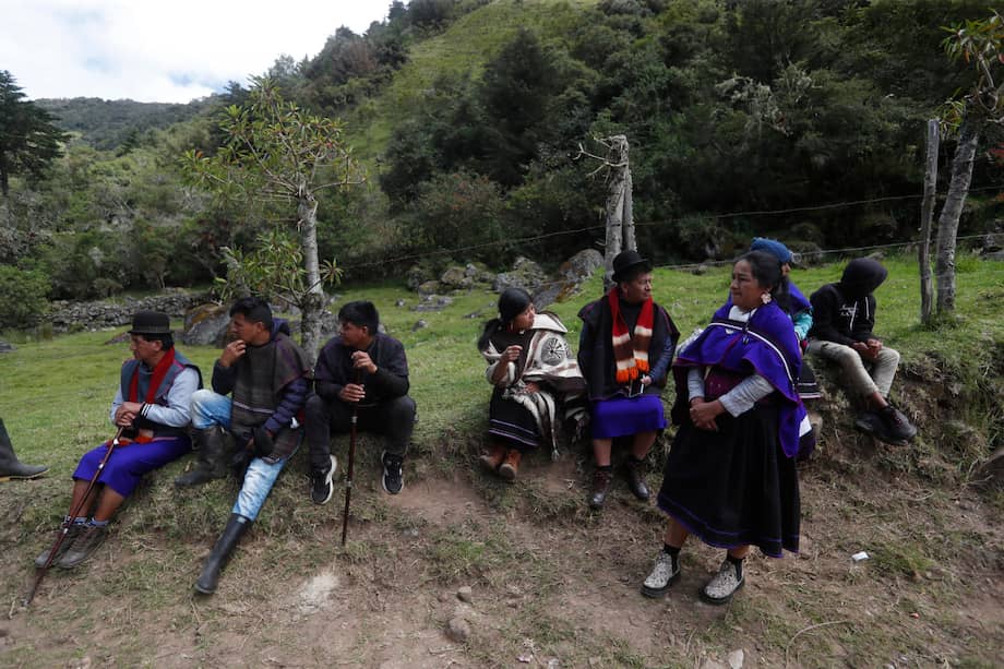 Comunidades indígenas nasa y misak llegan a un acuerdo tras conflicto por tierra en Cauca. EFE/ Ernesto Guzmán Jr