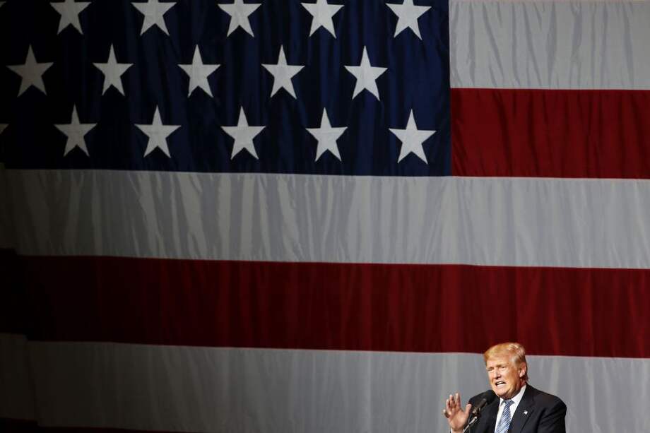 El virtual candidato republicano, Donald Trump, durante una intervención política en Westfield, Indiana. / AFP