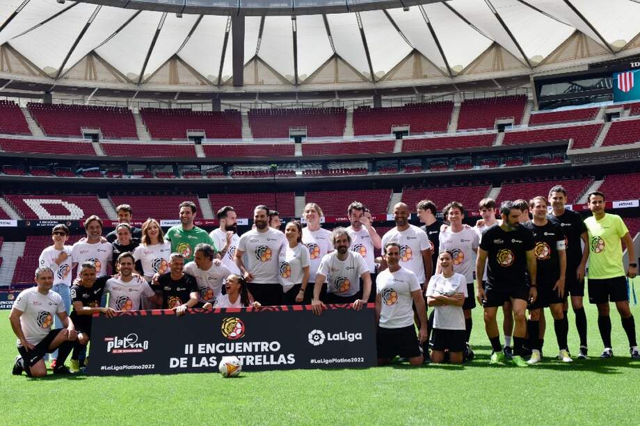 El partido entre embajadores de LaLiga y celebridades invitadas a la IX Edición de los Premios Platino procura fomentar las donaciones a diferentes iniciativas a favor del pueblo ucraniano.
