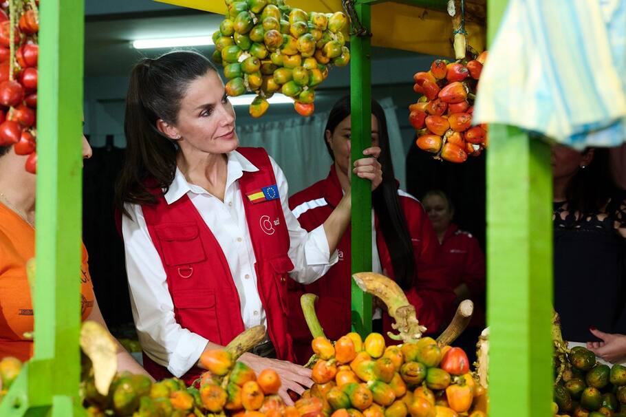 Letizia estuvo en Colombia 72 horas y hasta tomó café