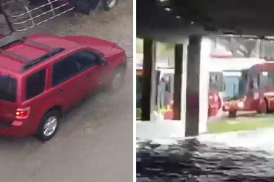 Varios corredores presentaron empozamientos de agua.