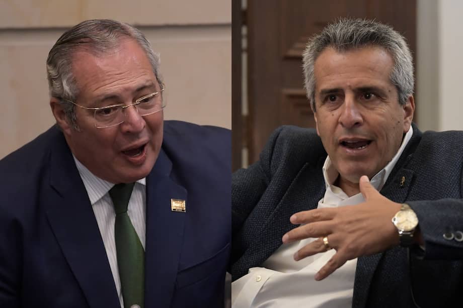 Iván Name, presidente del Senado, y Luis Fernando Velasco, ministro del Interior del gobierno Petro.