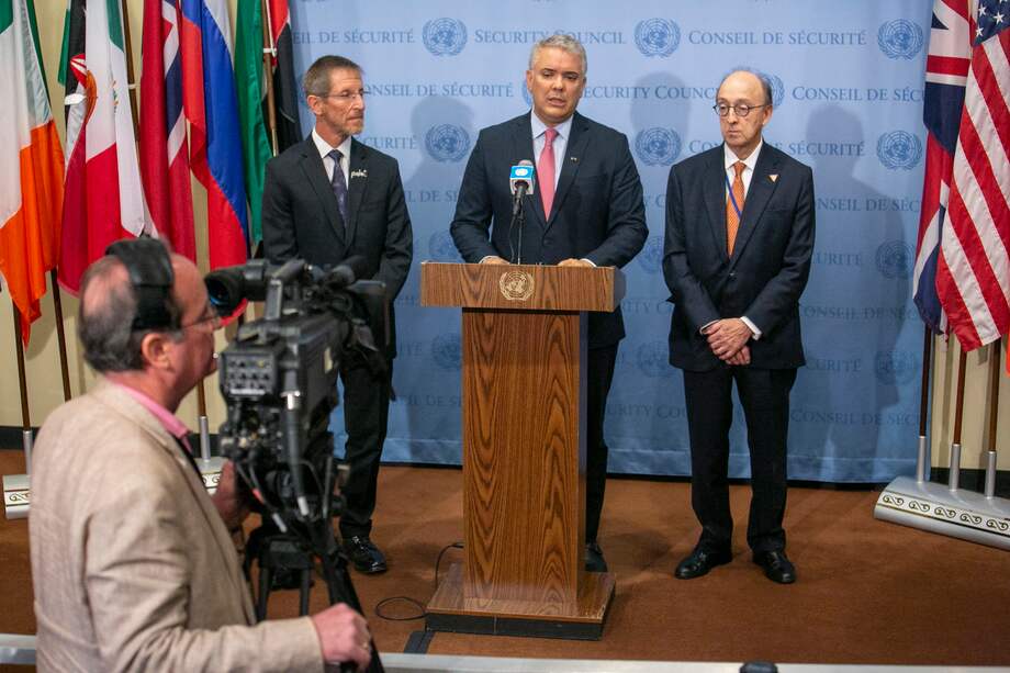 Este martes 12 de abril el presidente Iván Duque participó en el Consejo de Seguridad de las Naciones Unidas, en Nueva York