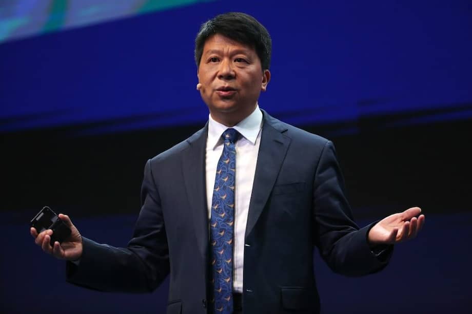 Guo Ping, presidente rotatorio de Huawei. / Bloomberg.