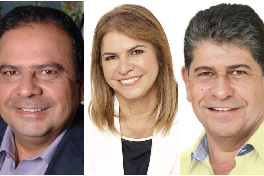 De izquierda a derecha: Óscar, Olga y César Suárez Mira. / Fotos: captura de pantalla de Twitter - Tomada de Facebook