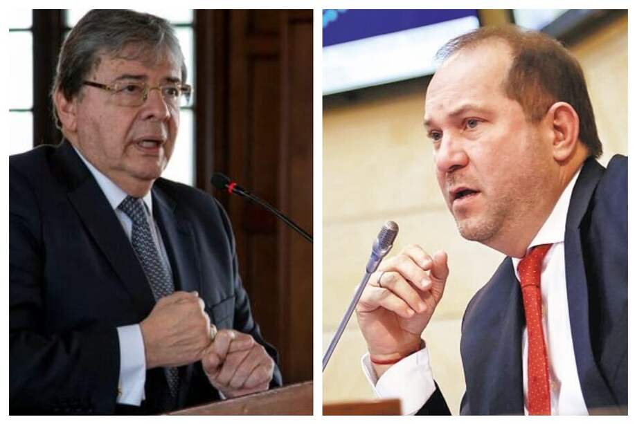 Carlos Holmes Trujillo, ministro de Defensa, le respondió al senador Lidio García, expresando que el Senado no tenía competencia sobre las actividades de asesoría de tropas extranjeras. / De izquierda a derecha: archivo y cortesía