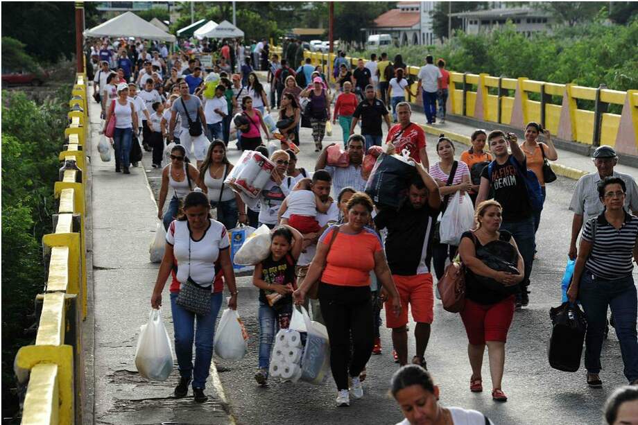 Cúcuta, Puente Simón Bolívar frontera colombo-venezolana. / AFP