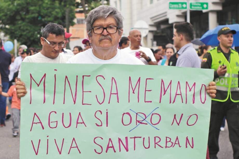En California, Santander, la multinacional Minesa tiene proyectada una de las zonas de operación de su proyecto de minería a gran escala en Soto Norte: la mina subterránea. / Liliana Rincón Barajas