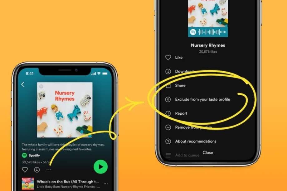 Nueva función excluir del 'Perfil de Gusto' del usuario.