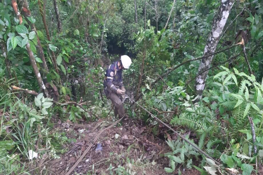 Los bomberos del municipio de San Luis rescataron a dos personas con vida.