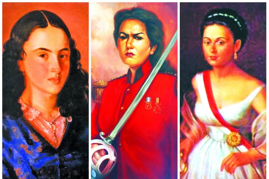 Policarpa Salavarrieta, Juana Azurduy y Manuela Sáenz.