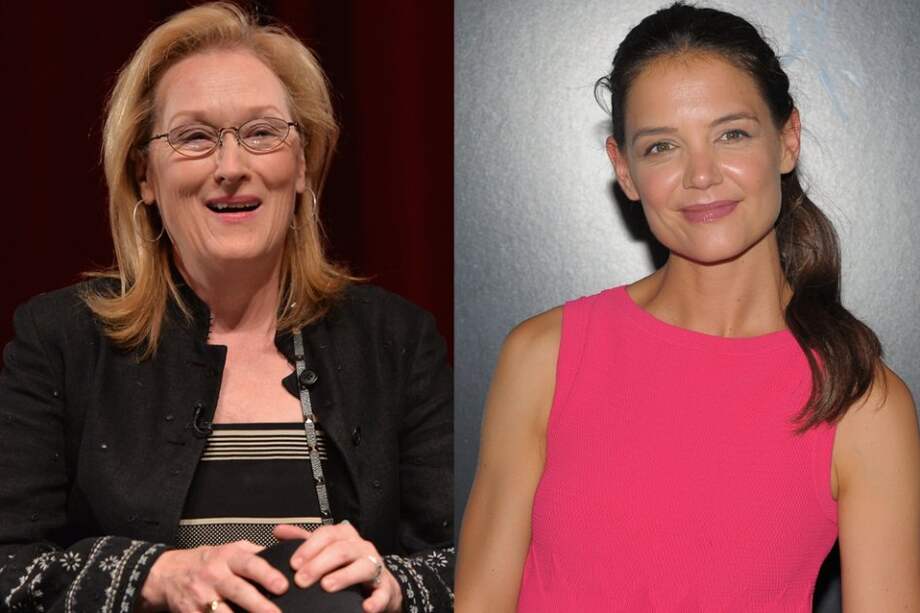 Las artistas Meryl Streep y Katie Holmes.