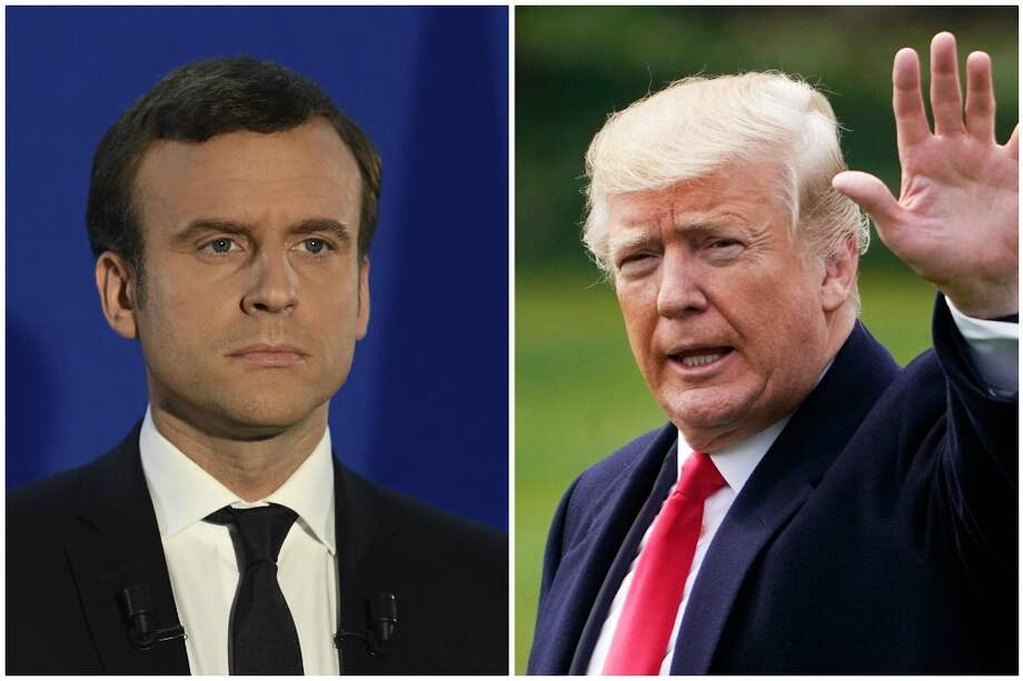 Emmanuel Macron y Donald Trump. / AFP