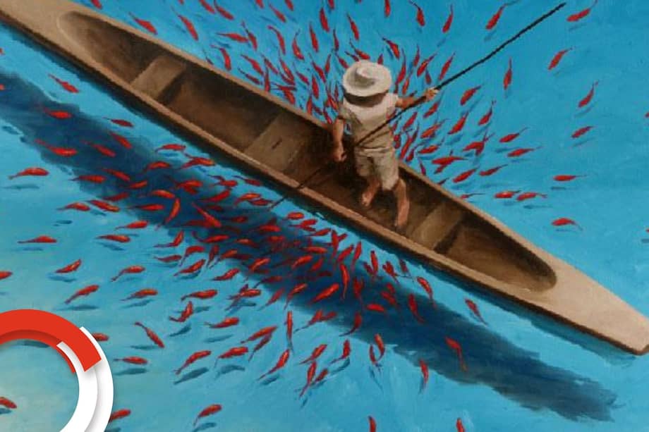 El santo, óleo sobre lienzo. Pedro Ruiz. Cortesía