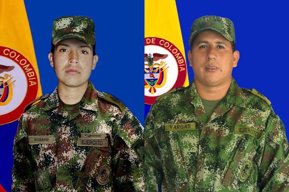 Los soldados Héctor Orlando Robayo Guzman e Iván Vargas Sánchez murieron en un ataque del Eln. / Cortesia Ejército