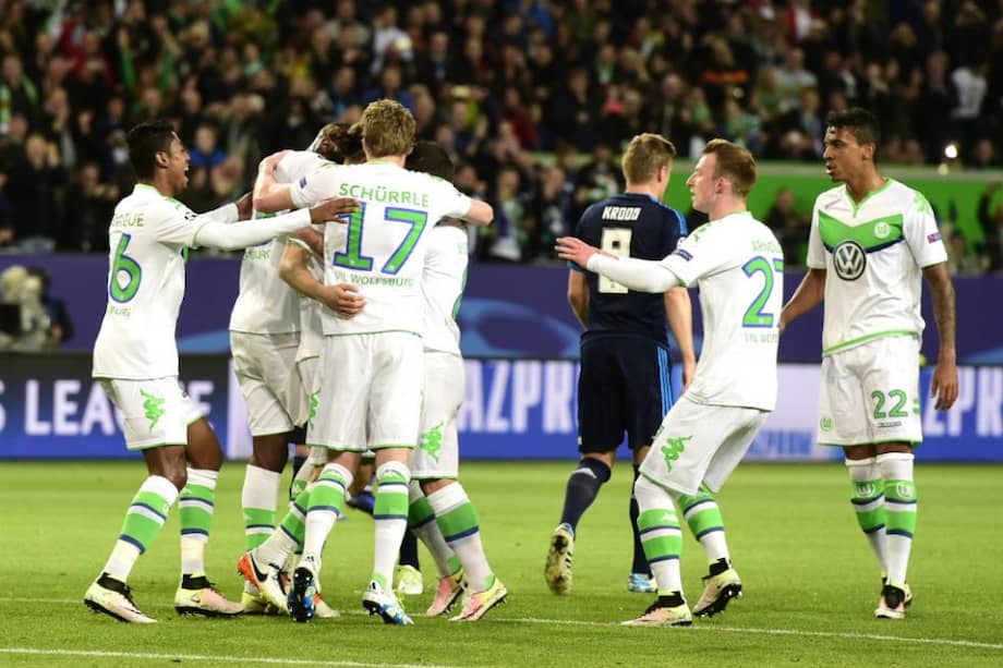 Draxler celebra el segundo tanto del Wolfsburgo contra el Madrid. Foto: AFP