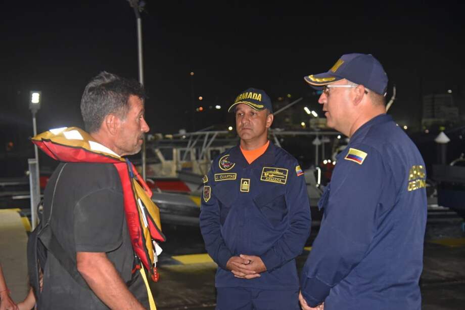 Armada hizo el rescate en las últimas horas, en el Golfo de Morrosquillo./ Cortesía.
