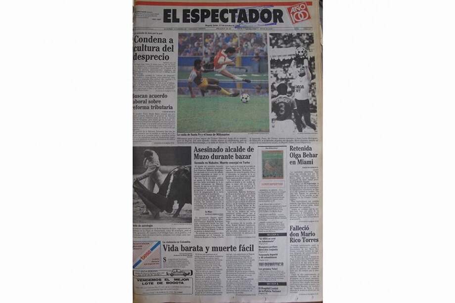 Estas eran las noticias del 27 de octubre de 1986