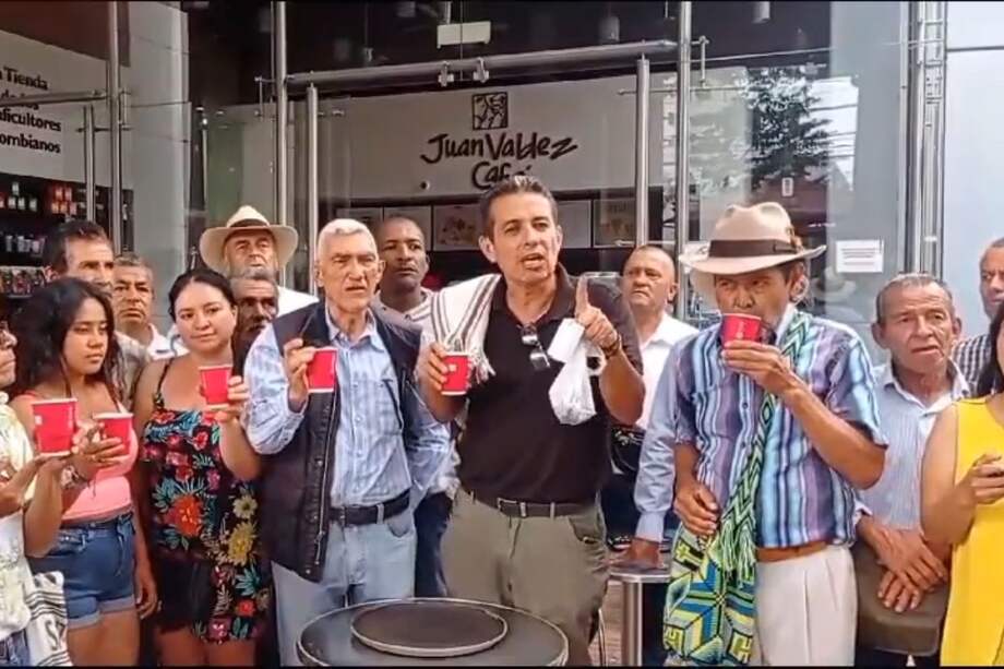 Manifestación de cafeteros.