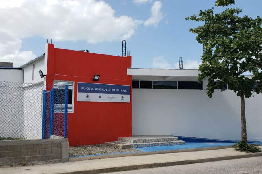 Fachada del Banco de Alimentos de La Guajira. / Tomada de Twitter de @abacocolombia