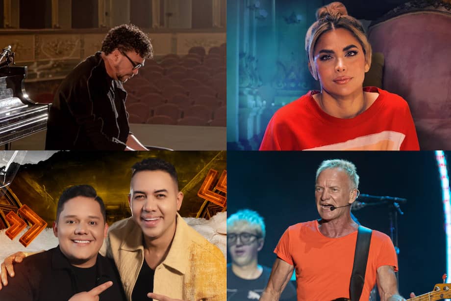 Andrés Cepeda, Adriana Lucía, Pillao Rodríguez, Diego Daza y Sting tienen estrenos este jueves.