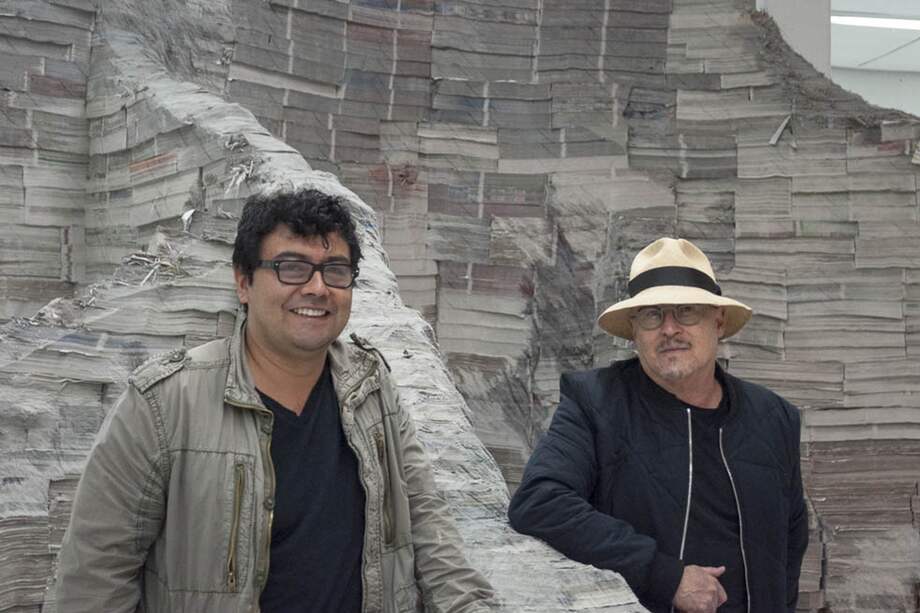 Los artistas Miler Lagos y Miguel Ángel Rojas. /Fernando Cruz Flórez