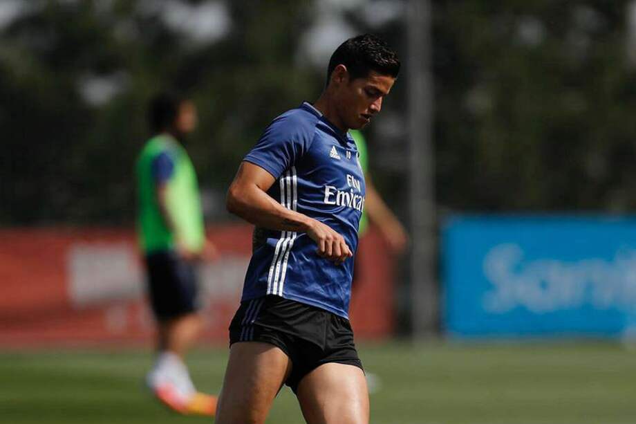 James Rodríguez mediocampista del Real Madrid.