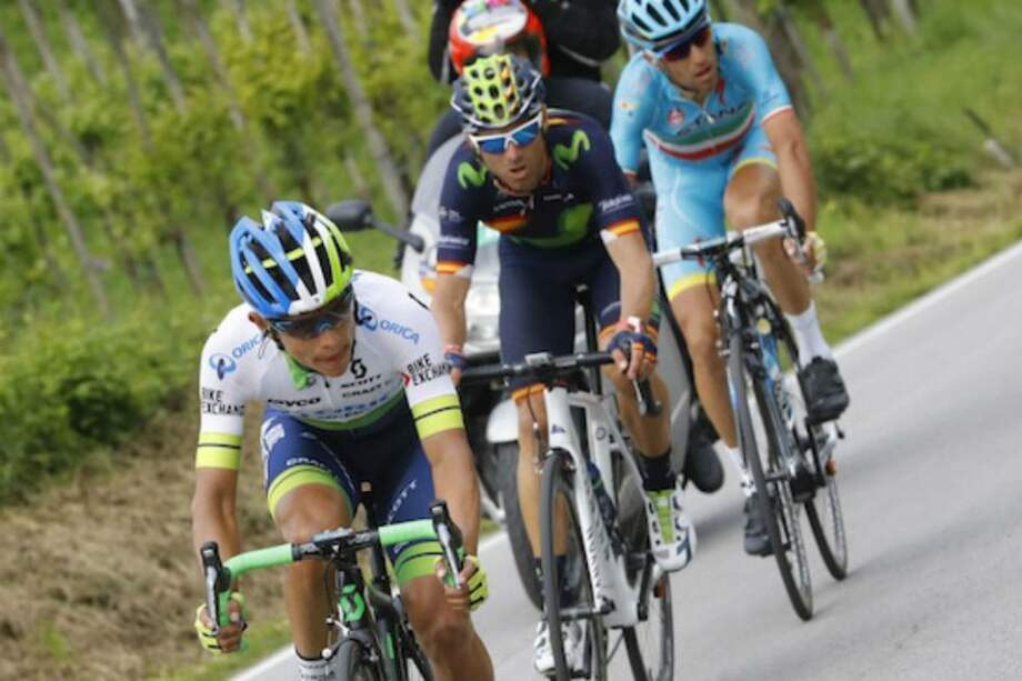 Esteban Chaves se mantiene octavo en la clasificación general. Foto: Orica