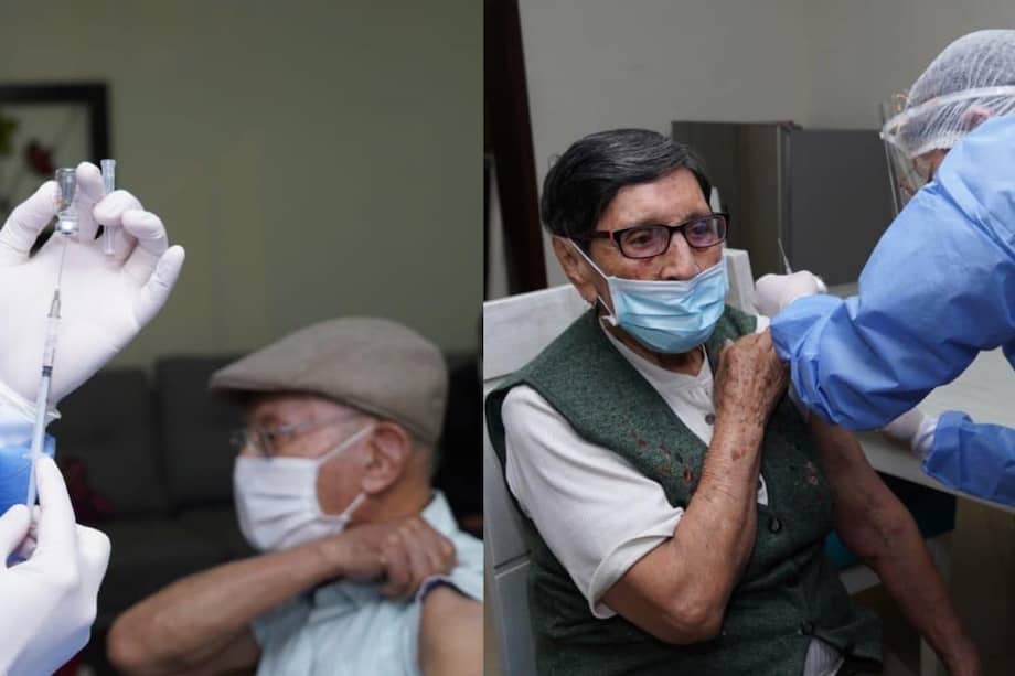 Ya van 10 adultos mayores vacunados en Bogotá.