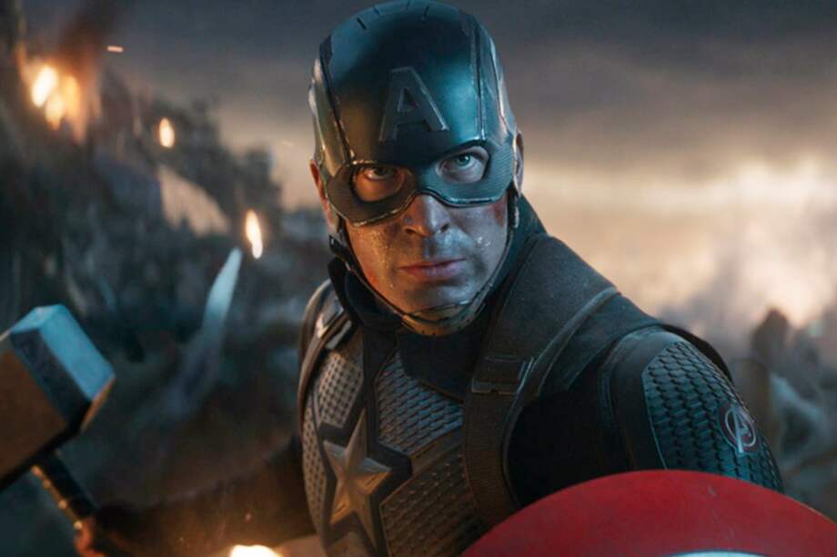 Chris Evans en su interpretación del Capitán América durante la cinta "Vengadores: Endgame".