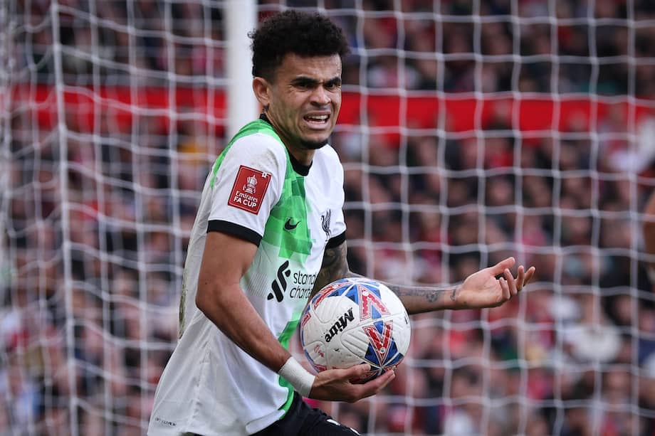 Luis Díaz jugó 114 minutos de los cuartos de final de la FA Cup entre Manchester United y Liverpool.