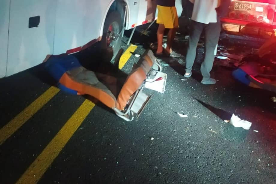 Las víctimas se movilizaban en el bus intermunicipal. / Red de apoyo.