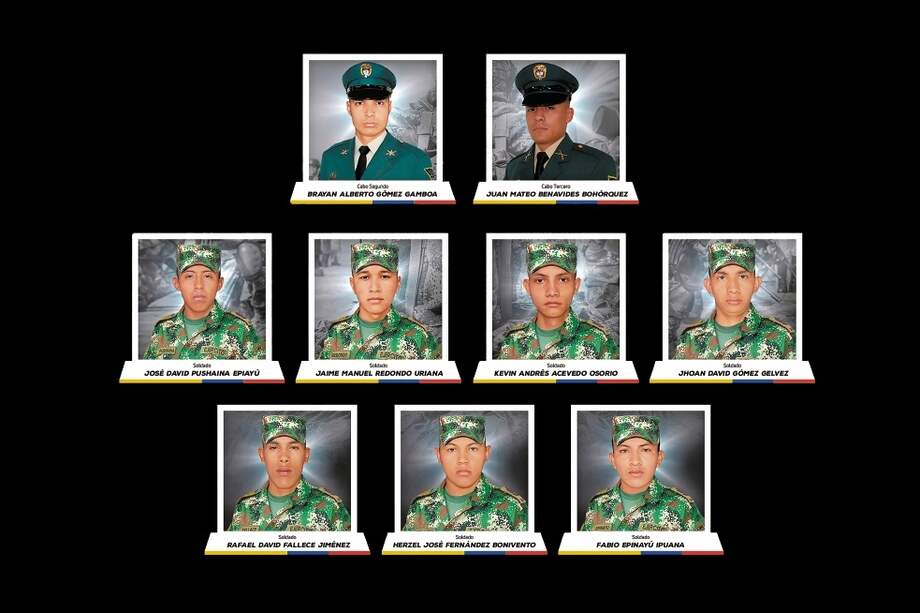 Estos fueron los nueve jóvenes soldados que resultaron muertos en el ataque del ELN en El Carmen, Norte de Santander.