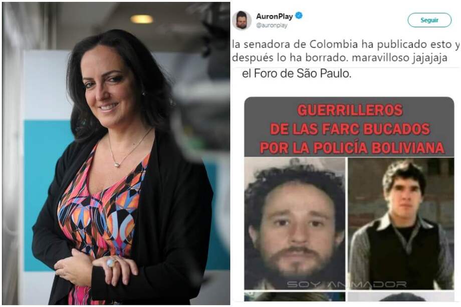 La senadora María Fernanda Cabal. / El Espectador y Twitter