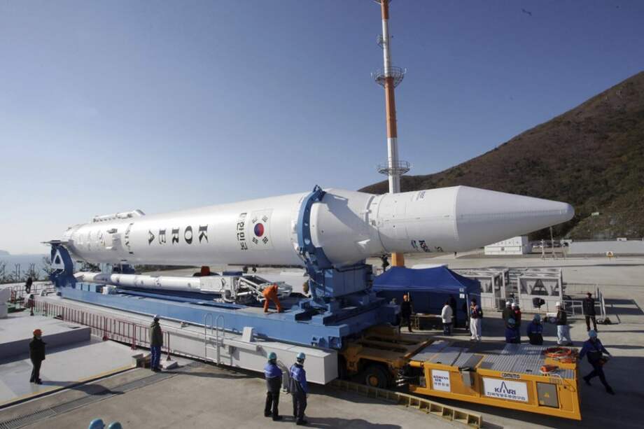 Foto de un cohete del Centro Espacial Naro en Goheung (Corea del Sur), uno similar busca lanzar Corea del Norte/ EFE