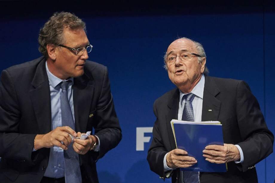 Blatter junto a Jerome Valcke. Foto: AFP