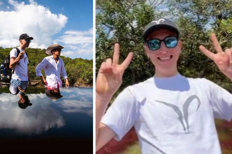 Tadej Pogacar visitó Caño Cristales después de de haber sido invitado de lujo en el Giro de Rigo.