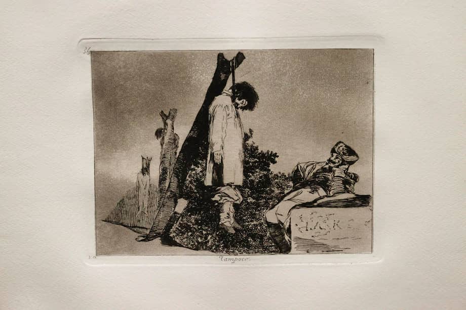 “Tampoco”, grabado 36 de la serie “Desastres de la guerra” de Francisco de Goya.