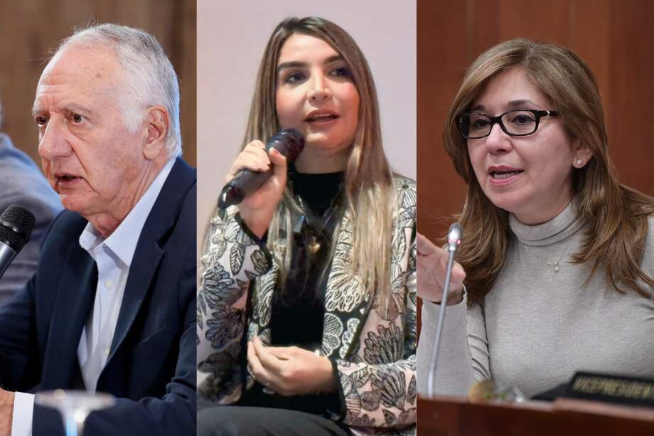 Ministro de Salud, Guillermo Alfonso Jaramillo; Nadia Blel, senadora conservadora; Norma Hurtado, senadora del Partido de la U.