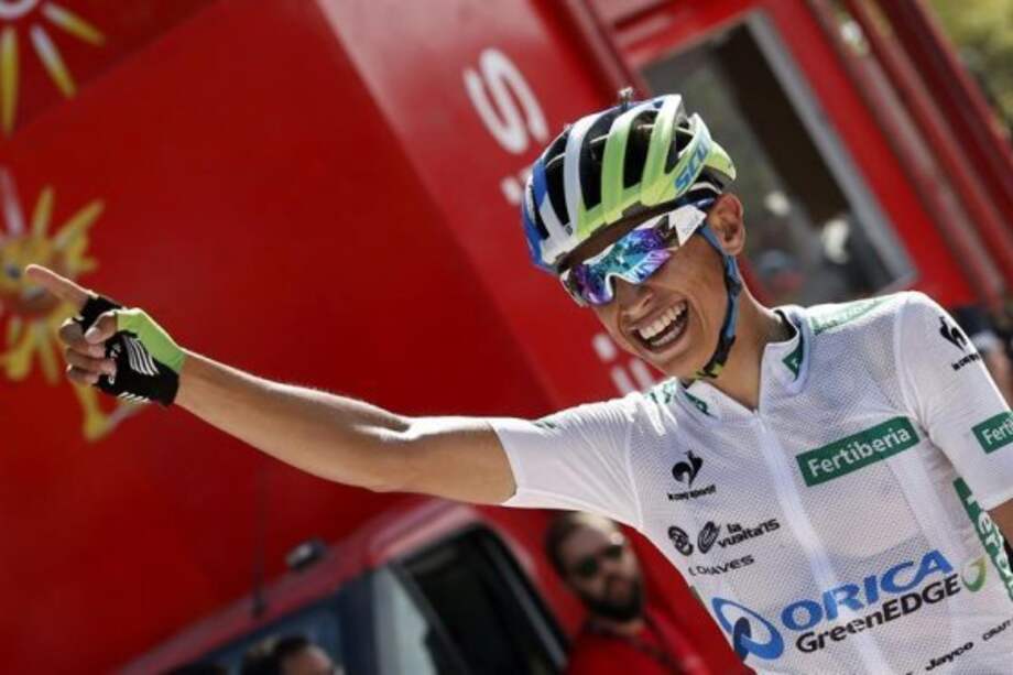 El ciclista colombiano Esteban Chaves ganó dos etapas en la Vuelta a España, de la que fue líder por seis días. / AFP