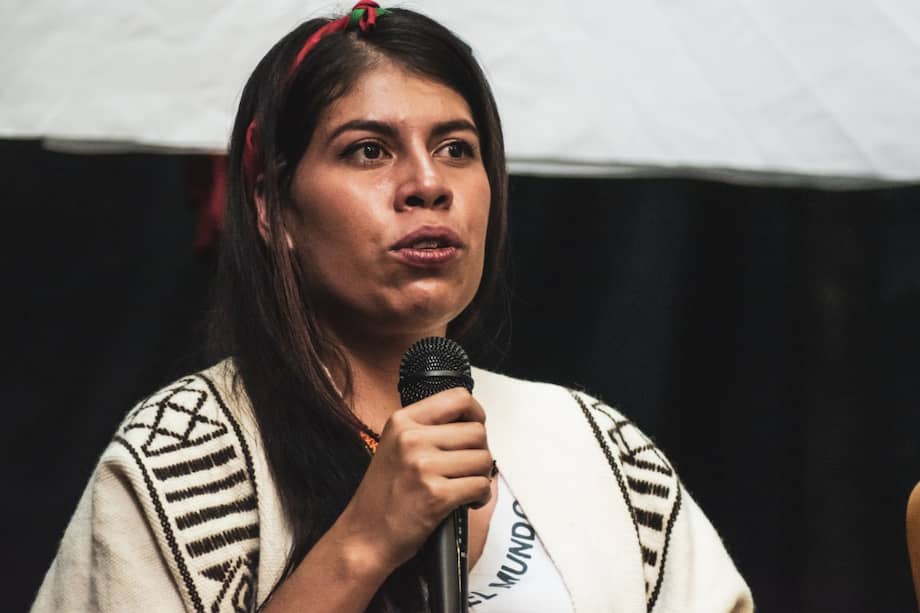 Daniela Soto Pito (Caldono, 1997) es una joven lideresa del pueblo nasa. / Gisell Sánchez.