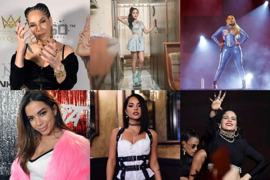 Estas son algunas cantantes del género urbano. / EFE, Sony Music, Cortesía y AFP.