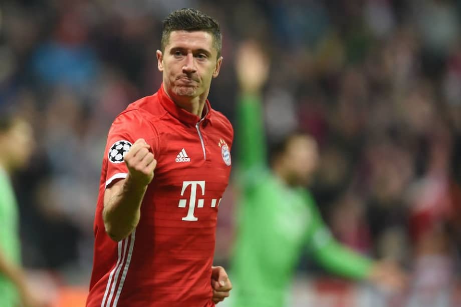 Lewandowski marcó el tercer gol en la victoria del Bayern Múnich. Foto: AFP