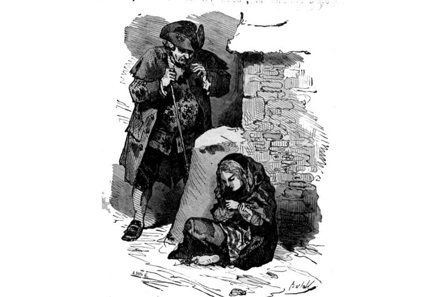 Ilustración alusiva al cuento “La niña de los fósforos”.