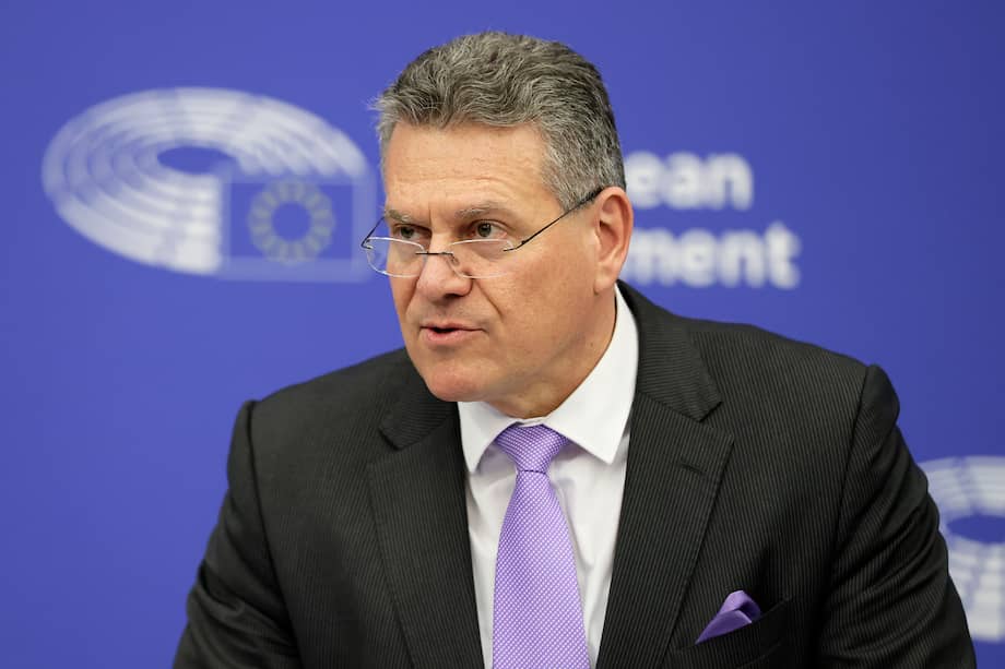 El comisario europeo de Comercio y Seguridad Económica, Relaciones Interinstitucionales y Transparencia, Maros Sefcovic. / EFE/EPA/Ronald Wittek
