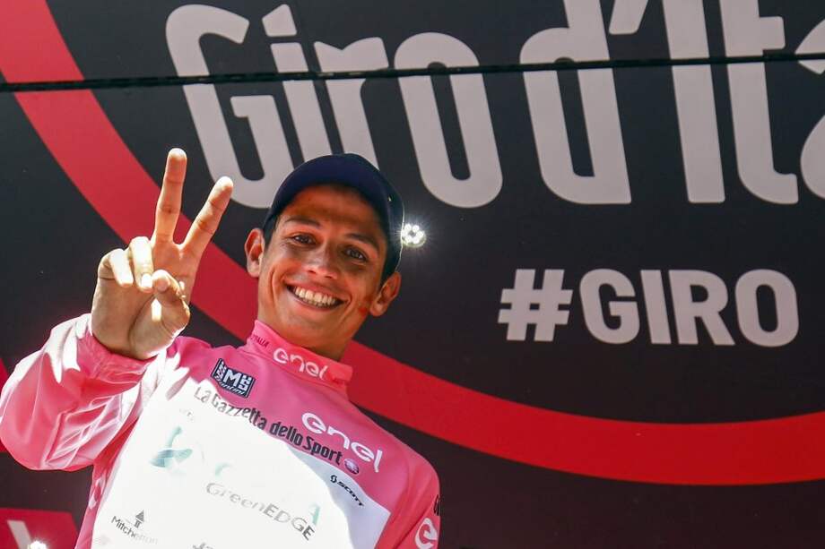 Esteban Chaves se convirtió en nuevo líder del Giro de Italia. Foto: AFP