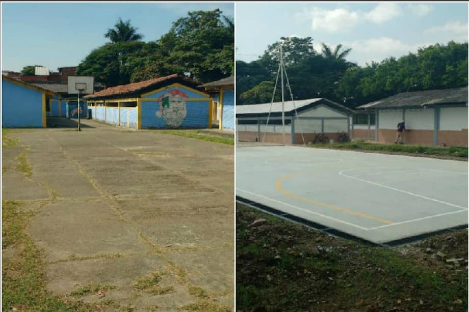 Así mejoró la sede General Carlos Albán de la Institución Educativa Joaquín de Caycedo y Cuero. / Fotos: Cortesía Alcaldía de Cali