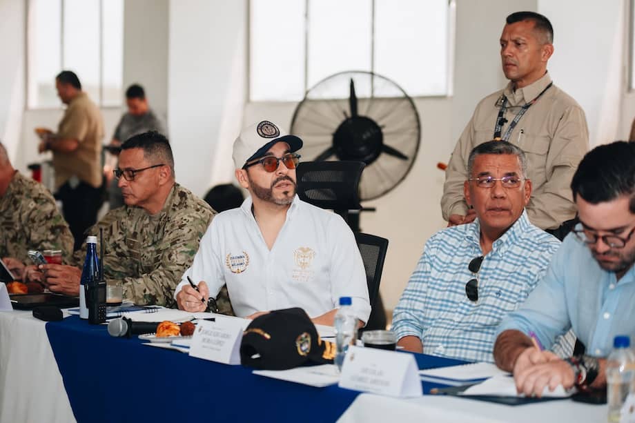 Presidente De la Espriella durante su último consejo de seguridad en la ciudad de Barranquilla.