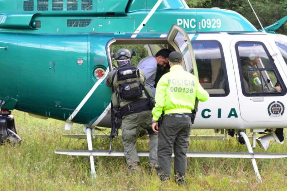 El hombre fue capturado en la vereda de Ancón del municipio de Copacabana (Antioquia). / Policía Antioquia